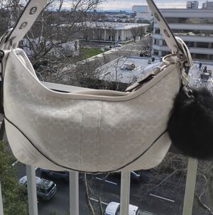 Coach 2154 White Signature Jacquard Mini Hobo Shoulder Bag Y2K Vintage Soho